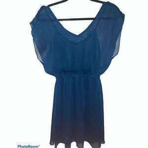 Express blue teal dress XS